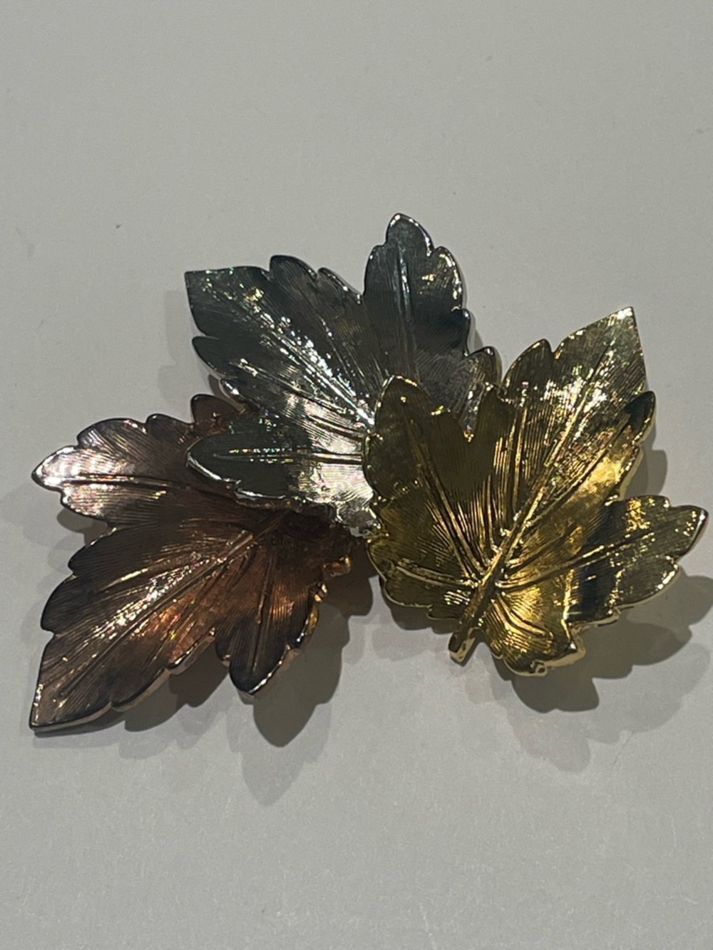 Metallic Leaf Decorative Accent Set - Gold, Silver, Bronze